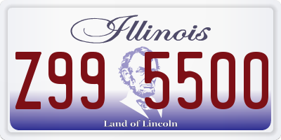 IL license plate Z995500