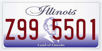 IL license plate Z995501