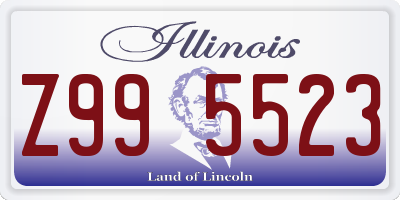 IL license plate Z995523