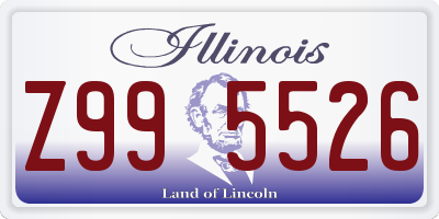 IL license plate Z995526