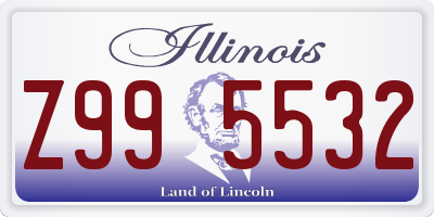 IL license plate Z995532