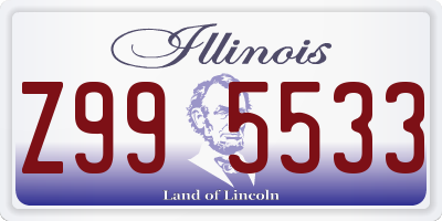 IL license plate Z995533