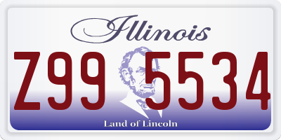 IL license plate Z995534