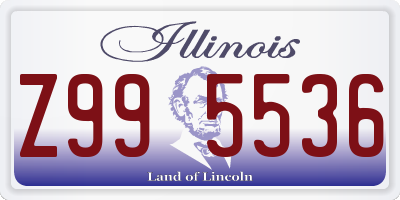 IL license plate Z995536