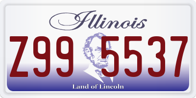 IL license plate Z995537