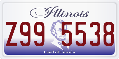 IL license plate Z995538