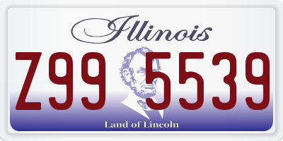 IL license plate Z995539