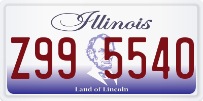 IL license plate Z995540