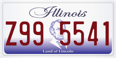 IL license plate Z995541