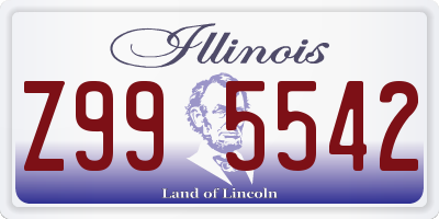 IL license plate Z995542