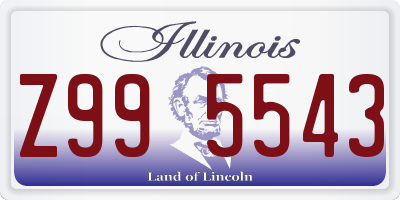 IL license plate Z995543