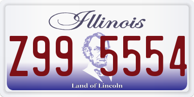 IL license plate Z995554