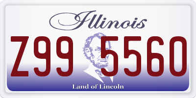 IL license plate Z995560