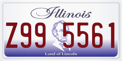 IL license plate Z995561