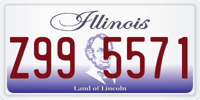 IL license plate Z995571