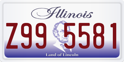 IL license plate Z995581