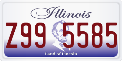 IL license plate Z995585