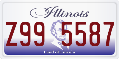 IL license plate Z995587