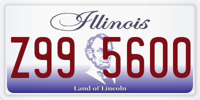 IL license plate Z995600