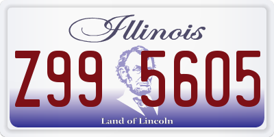 IL license plate Z995605