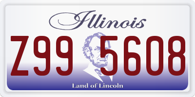 IL license plate Z995608