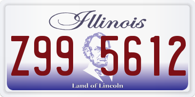 IL license plate Z995612