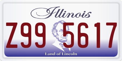IL license plate Z995617