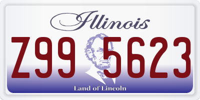 IL license plate Z995623