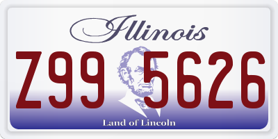 IL license plate Z995626