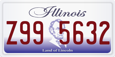 IL license plate Z995632
