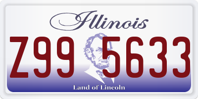 IL license plate Z995633