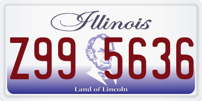 IL license plate Z995636