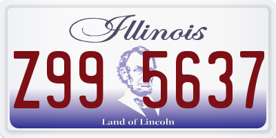 IL license plate Z995637