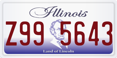 IL license plate Z995643