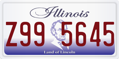 IL license plate Z995645