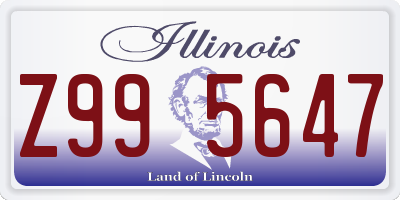 IL license plate Z995647