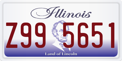IL license plate Z995651