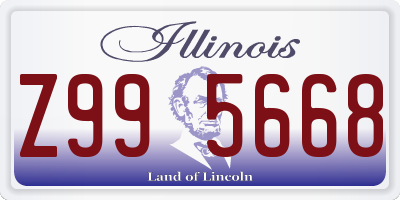 IL license plate Z995668