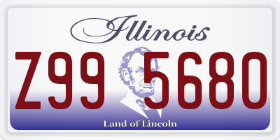 IL license plate Z995680