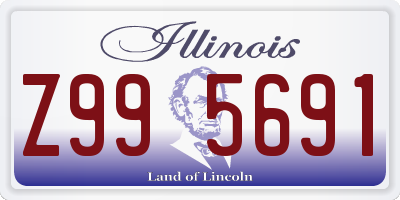 IL license plate Z995691