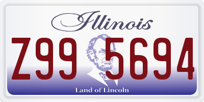IL license plate Z995694
