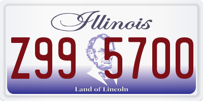 IL license plate Z995700
