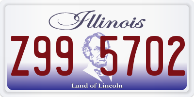 IL license plate Z995702