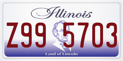 IL license plate Z995703