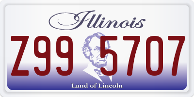 IL license plate Z995707