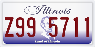 IL license plate Z995711