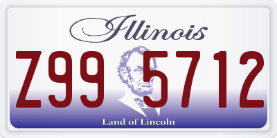 IL license plate Z995712