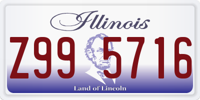 IL license plate Z995716