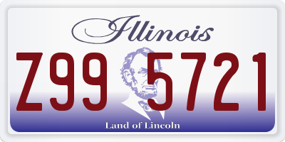 IL license plate Z995721