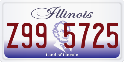 IL license plate Z995725